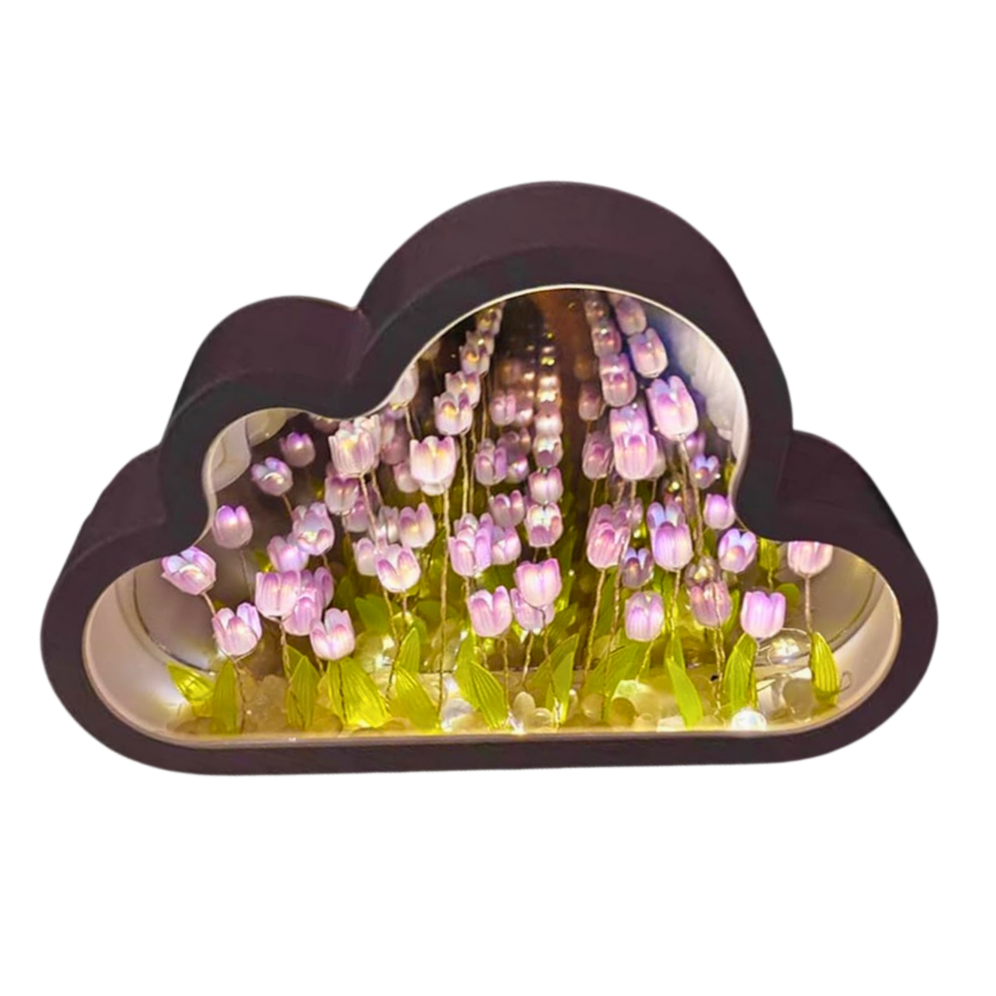 Lampara de luces led tulipanes infinitos en forma de nube