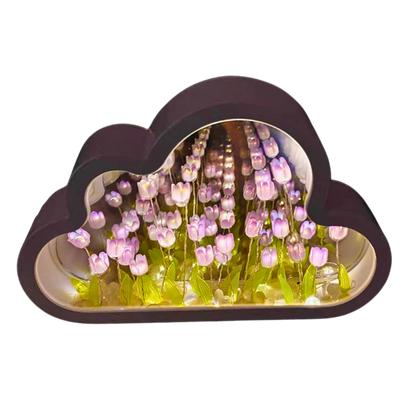 Lampara de luces led tulipanes infinitos en forma de nube