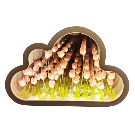 Lampara de luces led tulipanes infinitos en forma de nube