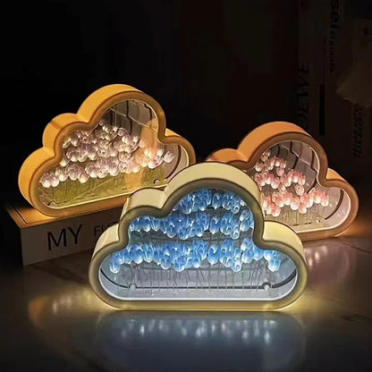 Lampara de luces led tulipanes infinitos en forma de nube